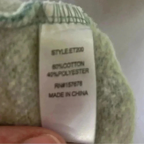 Athletic apparel ultra soft mint green sweatshirt size M - Picture 5 of 8